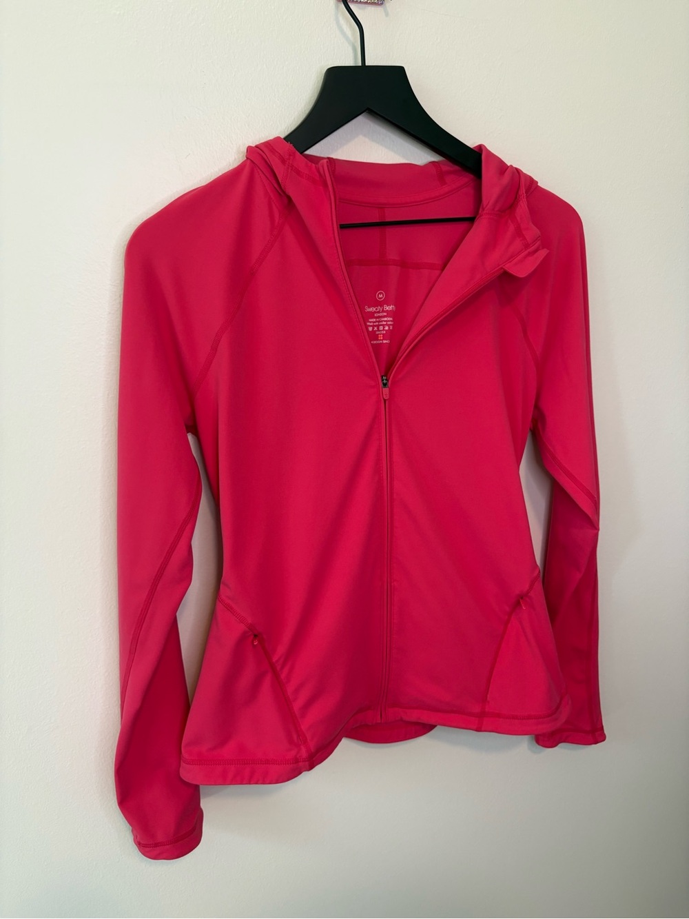 Sweaty Betty Buttery Soft Yoga Jacket Hot Pink Size Medium with Drawstring